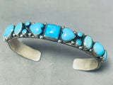 Rare Vintage Navajo Donny Lucas Heart Turquoise Sterling Silver Bracelet-Nativo Arts