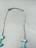 Native American Marvelous Vintage Santo Domingo Turquoise Sterling Silver Necklace-Nativo Arts