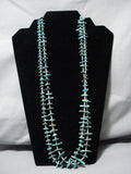 Striking Double Strand Vintage Navajo Native American Turquoise Heishi Necklace-Nativo Arts