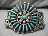 Incredible Vintage Native American Navajo Charlie John Turquoise Sterling Silver Bracelet-Nativo Arts