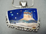 Important Vintage Al Yellowhorse Native American Navajo Turquoise Sterling Silver Necklace-Nativo Arts