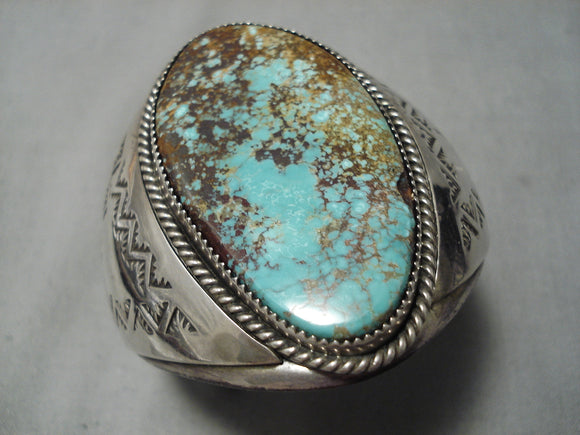 Opulent Vintage Native American Navajo Royston Turquoise Sterling Silver Bracelet-Nativo Arts