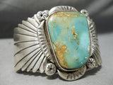 Huge Vintage Navajo Royston Turquoise Sterling Silver Old Native American-Nativo Arts