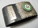 Important Vintage Native American Navajo Us Army Sterling Silver Ketoh Bracelet Old-Nativo Arts