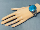 Important Verdy Jake Vintage Native American Navajo Turquoise Sterling Silver Bracelet-Nativo Arts