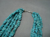 Amazing Vintage Navajo Sterling Silver Native American Green Turquoise Necklace-Nativo Arts