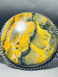 Rare Honeybee Jasper Native American Navajo Signed Sterling Silver Bracelet-Nativo Arts