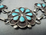 Spectacular Vintage Native American Navajo Turquoise Sterling Silver Bracelet-Nativo Arts