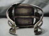 One Of Largest Vintage Native American Navajo Easterm Blue Turquoise Sterling Silver Bracelet-Nativo Arts