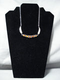 Dramatic Navajo Amber Sterling Silver Necklace Native American-Nativo Arts
