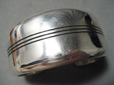 Impressive Vintage Navajo Sterling Silver Bracelet Native American-Nativo Arts