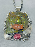 The Best Important Vintage Hand Carved Turquoise Sterling Silver Fetish Necklace-Nativo Arts