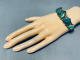 For The Love Of Turquoise Vintage Native American Navajo Sterling Silver Bracelet-Nativo Arts