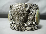 200 Gram Monster Native American Green Turquoise Sterling Silver Bracelet-Nativo Arts