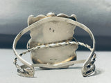 Very Rare Linarite Vintage Native American Navajo Sterling Silver Bracelet-Nativo Arts