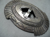 Tremendous Vintage Navajo Sterling Silver Buckle Native American Old-Nativo Arts