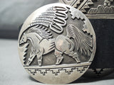 Extreme Intricacy Vintage Native American Navajo Sterling Silver 'Outswde Hallmark' Concho Belt-Nativo Arts