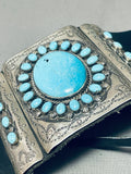 Symbolic Arrow Protector Vintage Native American Navajo Turquoise Sterling Silver Ketoh Bracelet-Nativo Arts