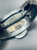 One Of The Finest Vintage Native American Navajo Morenci Turquoise Sterling Silver Bracelet-Nativo Arts