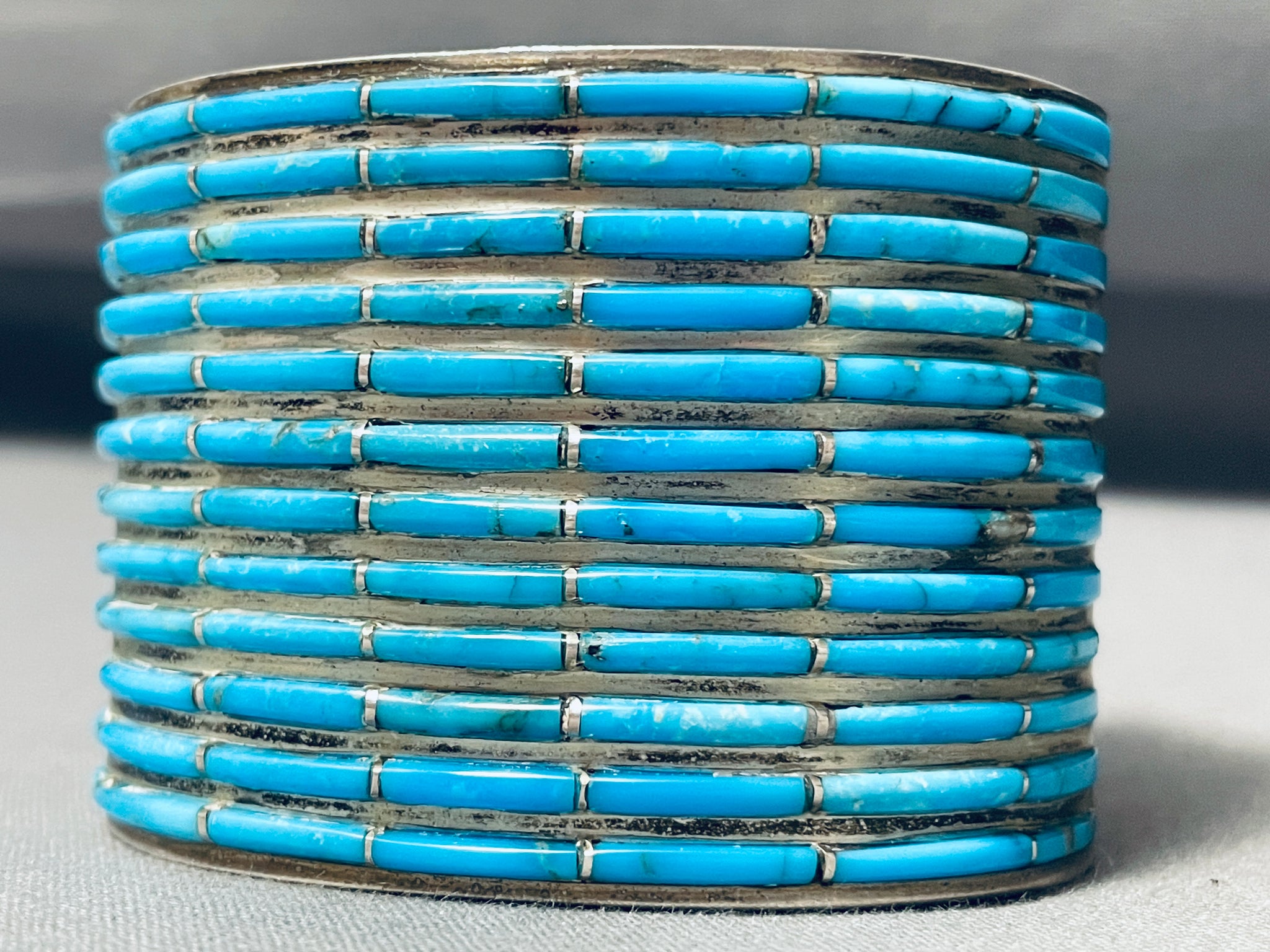 Important Vintage Native American Navajo Gil Ortega Shop Turquoise