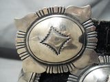 Authentic Rare Vintage Native American Navajo Thomas Singer Sterling Silver Concho Belt-Nativo Arts