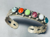 Elevated Detailed Vintage Native American Navajo Turquoise Sterling Silver Bracelet-Nativo Arts