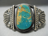Stunning Vintage Native American Navajo High Grade Turquoise Sterling Silver Bracelet-Nativo Arts