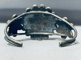 Eyes Of Turquoise Vintage Native American Zuni Sterling Silver Bracelet Cuff-Nativo Arts