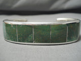 Very Rare Zuni Cripple Creek Turquoise Native American Sterling Silver Bracelet-Nativo Arts