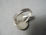 Impressive Vintage Native American Navajo Royston Turquoise Sterling Silver Ring Old-Nativo Arts