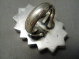 Important Vintage Native American Navajo Derrick Gordan Agate Sterling Silver Ring-Nativo Arts
