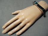 Authentic Vintage Native American Hopi Jesse Monongye Turquoise Sterling Silver Bracelet-Nativo Arts