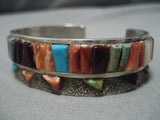 Superior Vintage Native American Navajo Royston Turquoise Sterling Silver Bracelet Cuff Old-Nativo Arts