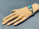 Fabulous Vintage Native American Navajo Kingman Turquoise Sterling Silver Bracelet-Nativo Arts