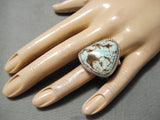 One Of The Best Vintage Native American Navajo Dry Creek Turquoise Sterling Silver Ring-Nativo Arts