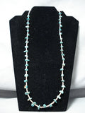 Wonderful Vintage Native American Navajo Turquoise Sterling Silver Necklace-Nativo Arts