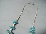 Magnificent Vintage Navajo Turquoise Necklace Native American Old-Nativo Arts