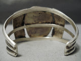 Important Vintage Native American Navajo Lone Mountain Turquoise Sterling Silver Bracelet Old-Nativo Arts