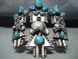 Best Vintage Native American Navajo Singer Kachina Turquoise Sterling Silver Bracelet Old-Nativo Arts