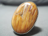 Impressive San Felipe Orange Spiny Sterling Silver Ring Native American-Nativo Arts