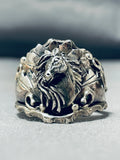 One Of The Most Unique Vintage Native American Navajo Hose Sterling Silver Ring-Nativo Arts