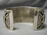 Best Vintage Native American Navajo Dan Jackson Green Turquoise Sterling Silver Bracelet-Nativo Arts