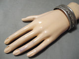 Superlative Vintage Apache Sterling Silver Bracelet Old Native American-Nativo Arts