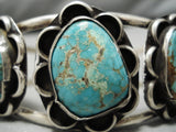 Museum Vintage Native American Navajo Royston Turquoise Sterling Silver Bracelet Old-Nativo Arts
