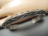 Important Vintage Native American Navajo Sunshine Reeves Sterling Silver Bracelet-Nativo Arts