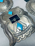 611 Gram Vintage Native American Navajo Turquoise Sterling Silver Concho Belt-Nativo Arts