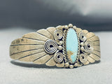 Swirling Works Vintage Native American Navajo Sterling Turquoise Bracelet-Nativo Arts