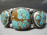 One Of Best Native American Navajo Royston Turquoise Sterling Silver Verdy Jake Bracelet-Nativo Arts
