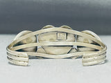 Hearts Of Shell Native American Navajo Sterling Silver Signed Bracelet-Nativo Arts