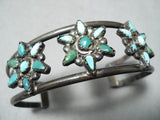 Early Vintage Native American Navajo Cerrillos Turquoise Sterling Silver Bracelet-Nativo Arts